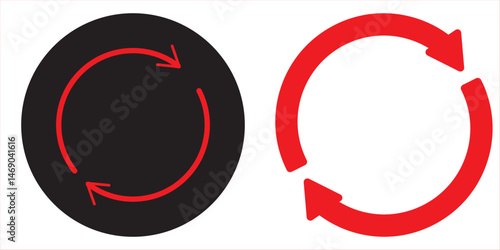 Refresh icon vector. Green recycle vector icon symbol. Repeat and reload icons set and arrow rotation circle. eps 10