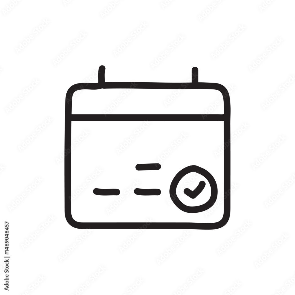 Calendar with a check mark Calendar with a check mark