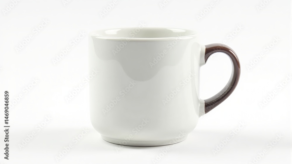 Obraz premium Ceramic Coffee Mug With Brown Handle