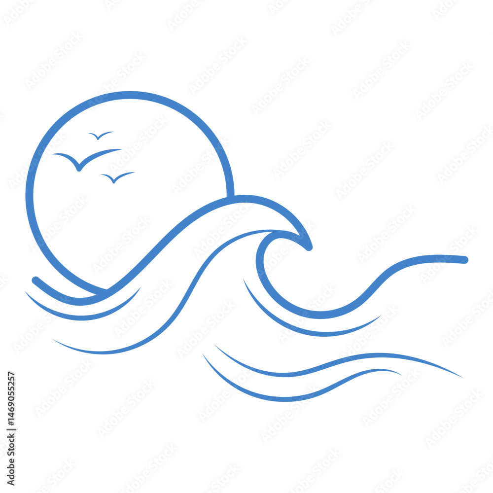 Obraz premium Simple Wave Line