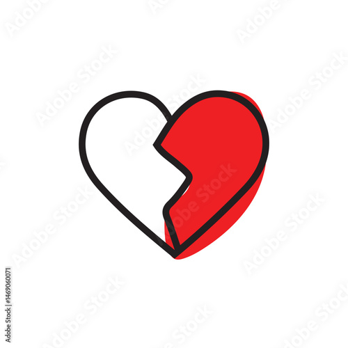 Broken heart icon