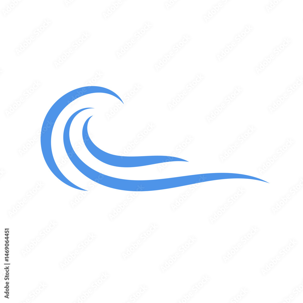 Naklejka premium Abstract Blue Wave