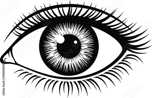 Stylized Open Eye - Awareness and Vision