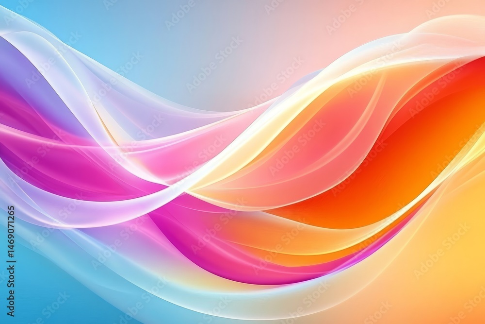 custom made wallpaper toronto digitalA vibrant abstract design of flowing, colorful waves.