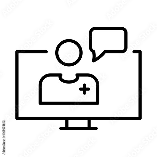 Telemedicine Featuring Healthcare Icon