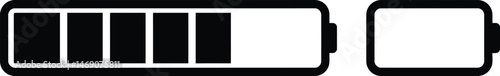 Black and White Battery Icon Draining Animation