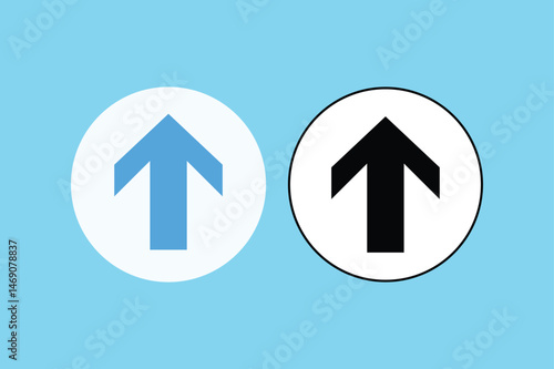 Flat Up Arrow Graphic Elements, flat up arrow icon, arrow pointing up vector, upload arrow icon
