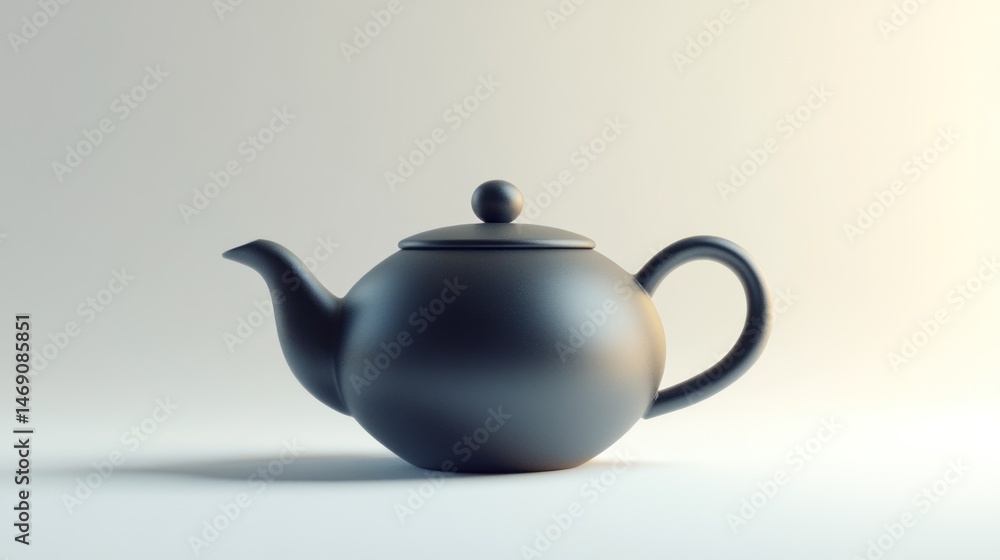 Modern, matte black teapot Modern, matte black teapot