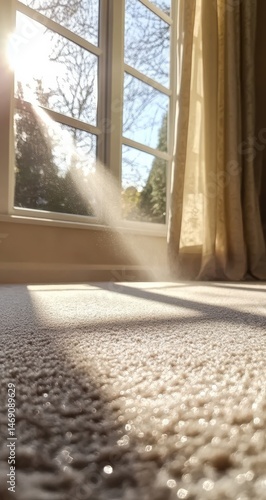 Wallpaper Mural Sunlight streams through window onto carpet (4) Torontodigital.ca