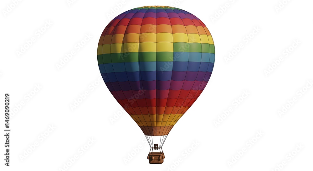 Fototapeta premium vector art air balloon isolated white background 
