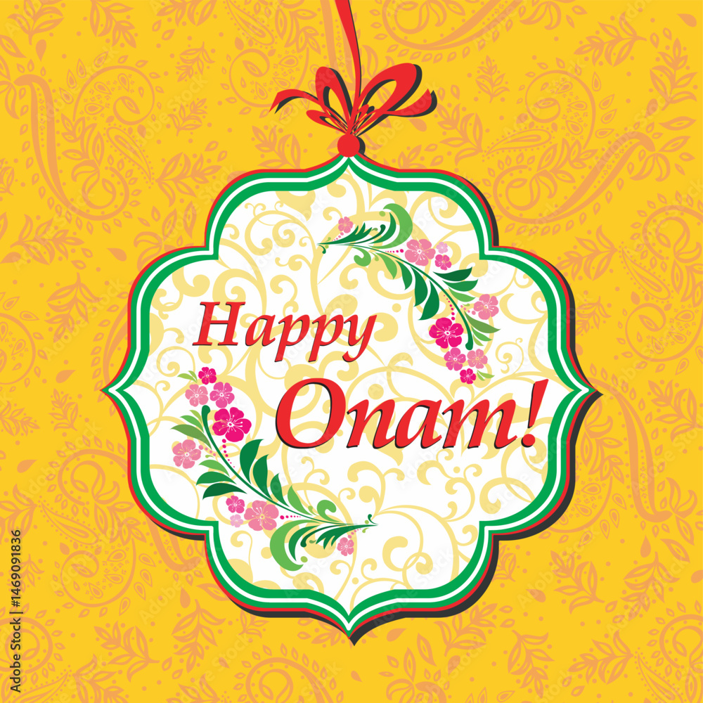 Fototapeta premium Happy Onam. Vector illustration