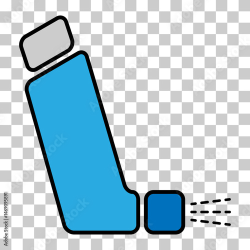Asthma inhaler design icon, medicine health care sign, graphic vector illustration .