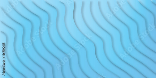 Serene blue wavy layers design a soothing textured illustration for design and decoration
