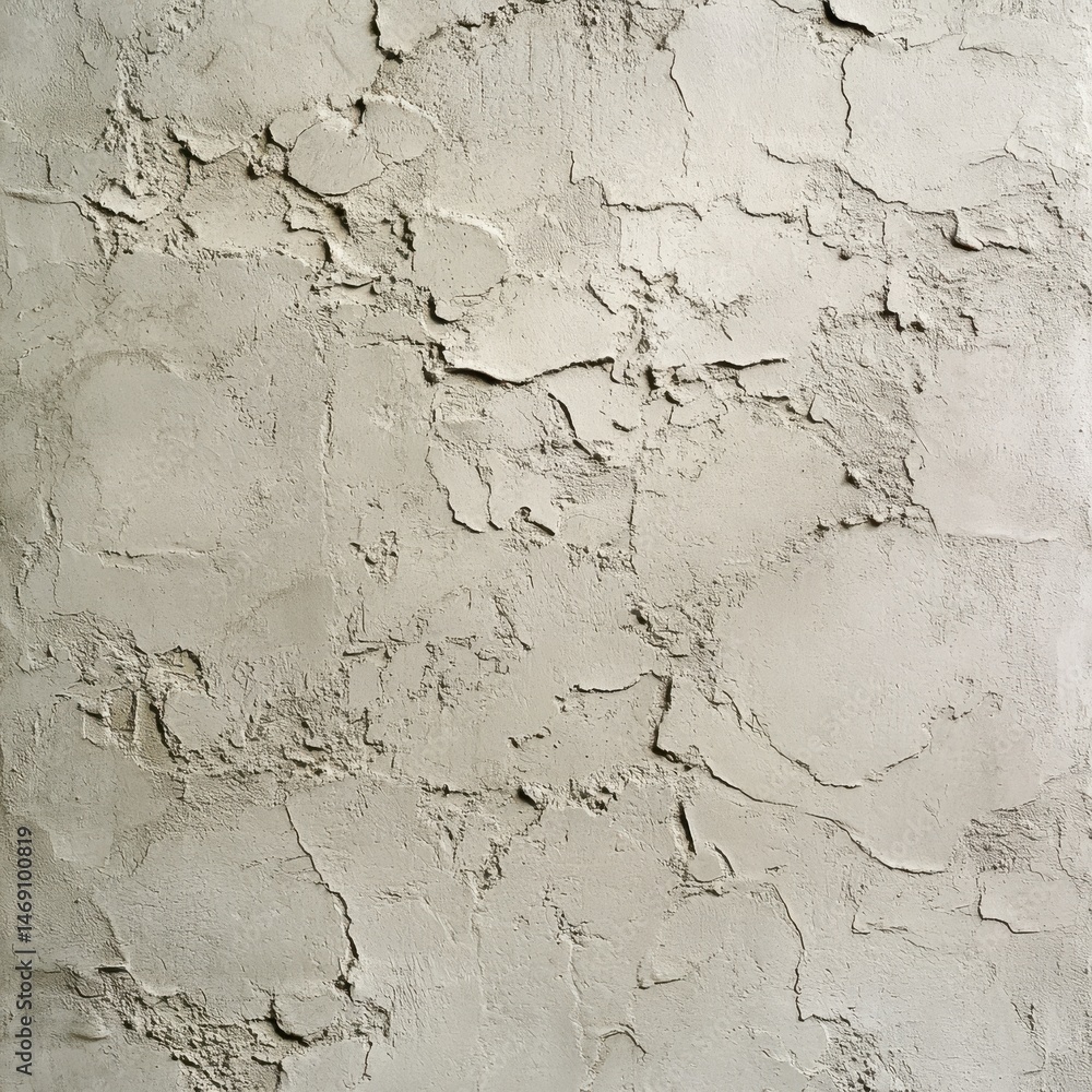 Fototapeta premium Textured Neutral Wall Background Close up of Uneven Plaster Surface