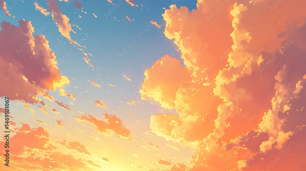 Golden Sunset Sky Cloudscape. (1) Golden Sunset Sky Cloudscape. (1)