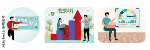 Risk management concept. Business Analytics. High Risk and High Return.