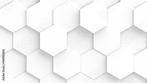 White hexagons geometric ba...