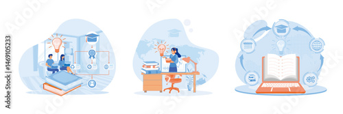 E-learning concept. Online education. E-learning technology .