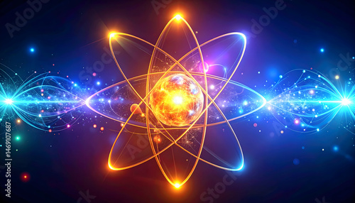 Wallpaper Mural Exploring quantum physics concepts digital space visual art abstract vibrant colors Torontodigital.ca