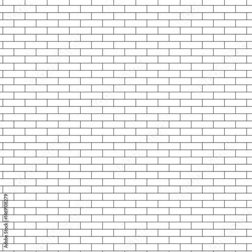 Seamless White Brick Wall Texture Background Pattern