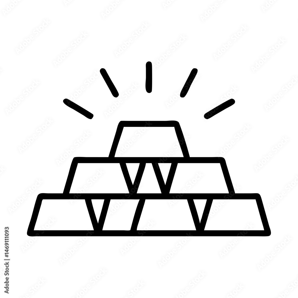Gold Bars Stack Icon Design Gold Bars Stack Icon Design