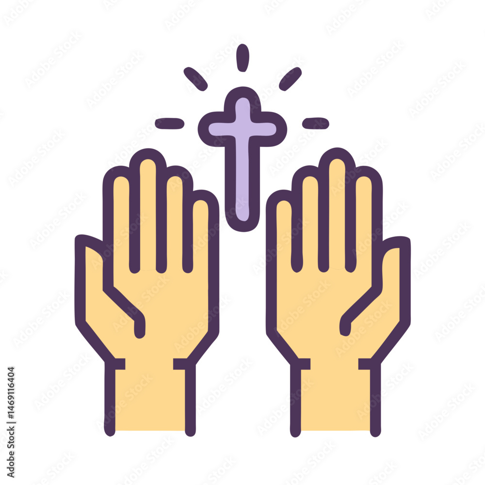 Worship Hands Raised Icon Design Worship Hands Raised Icon Design