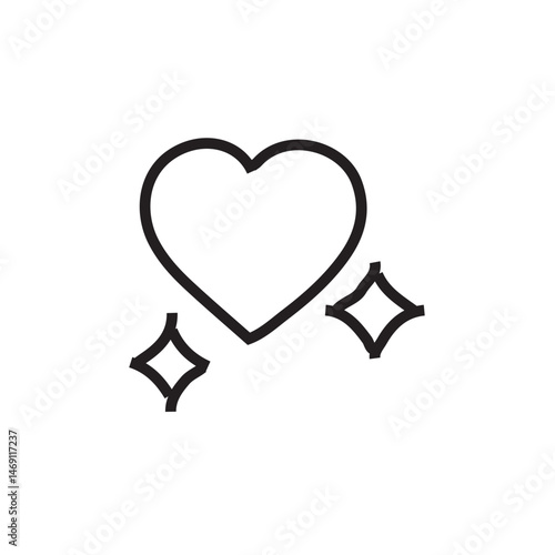 Heart with sparkling elements