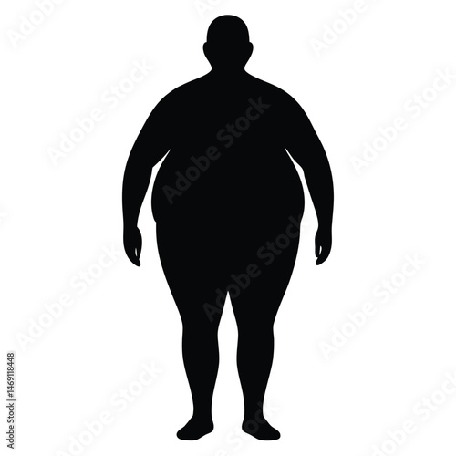 Silhouette shows a person standing with significant weight from the front, alone