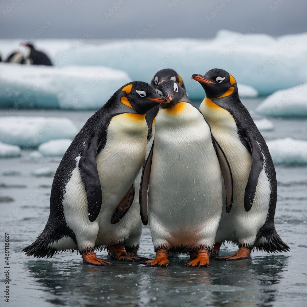 Obraz premium penguins on the rocks