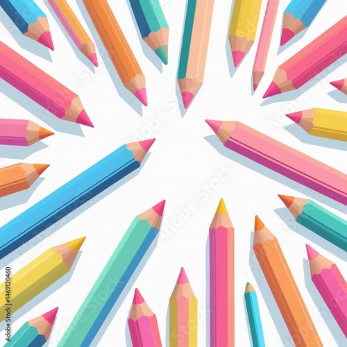 colored pencils background