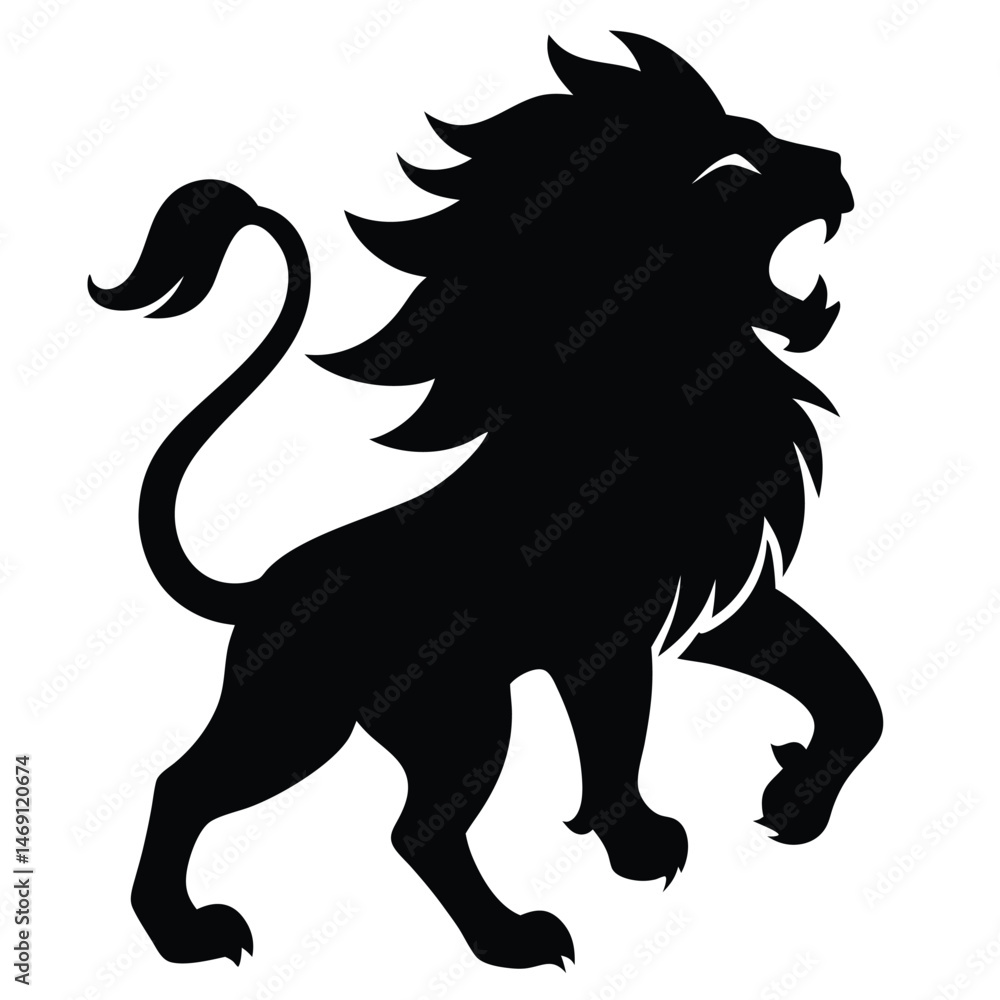 Obraz premium vector illustration of a lion