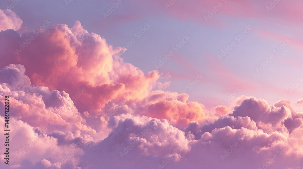 Soft Pink Cloudscape at Sunrise Over a Pale Sky Soft Pink Cloudscape at Sunrise Over a Pale Sky
