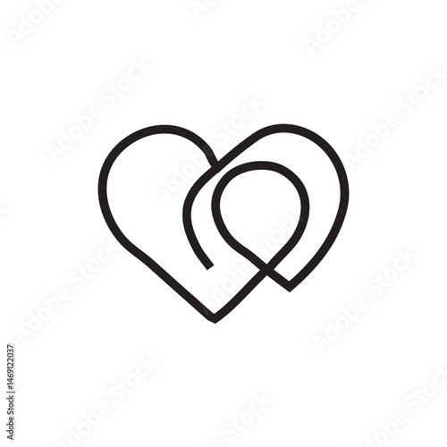 Intertwined hearts design