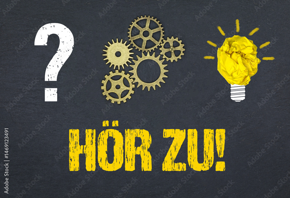 Obraz premium Hör zu!