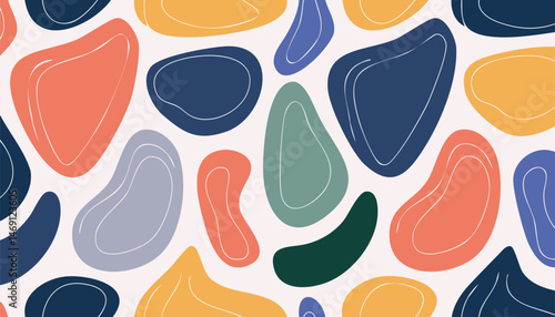11. Bold Abstract Blobs Colorful Repeat