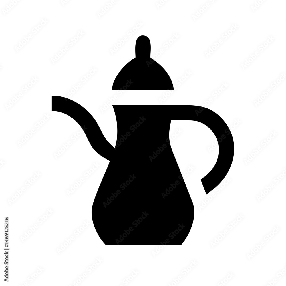 Obraz premium Arabic Coffee Pot Icon Design
