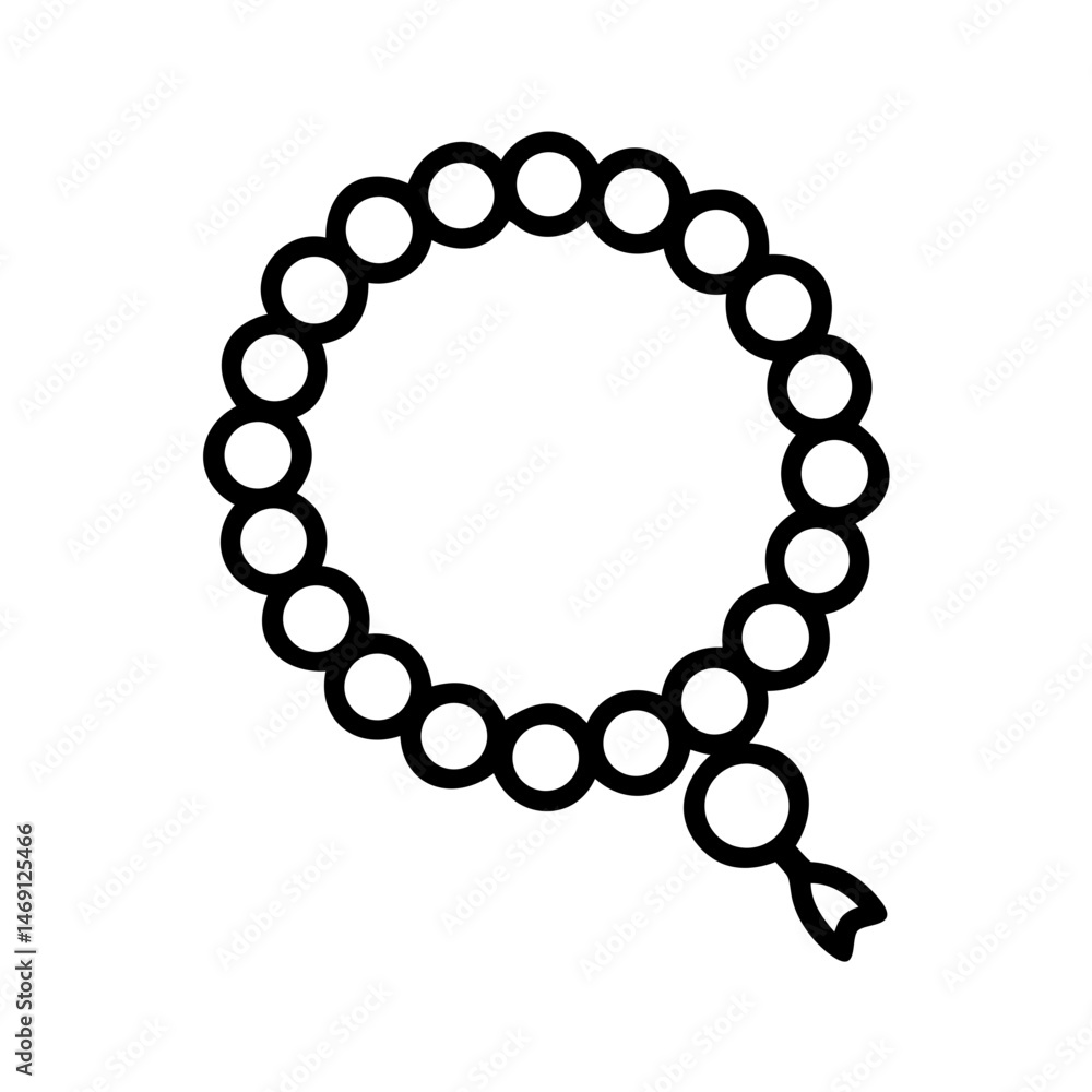 Obraz premium Islamic Prayer Beads Icon Design