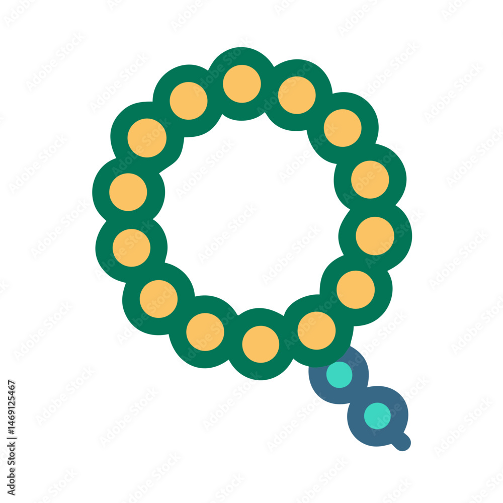 Obraz premium Islamic Prayer Beads Icon Design