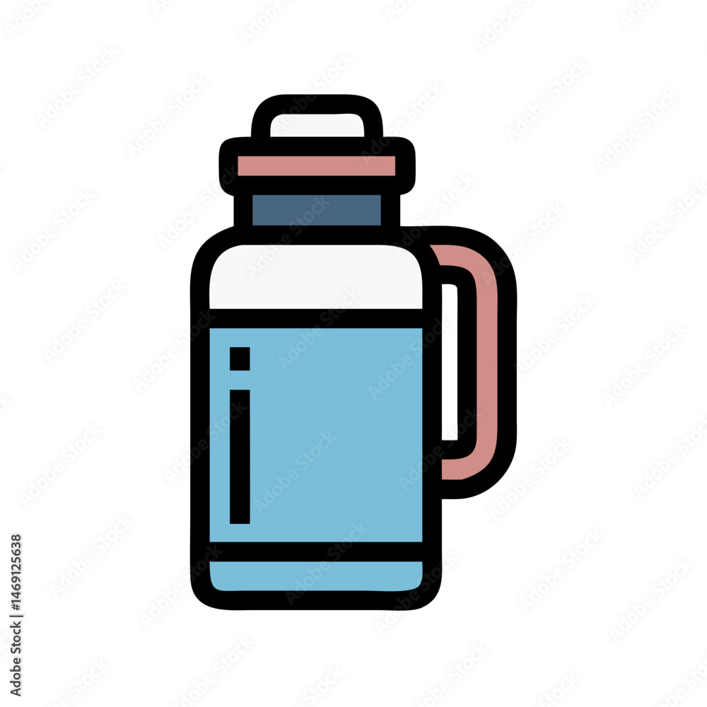 Water Thermos Flask Icon Design Water Thermos Flask Icon Design