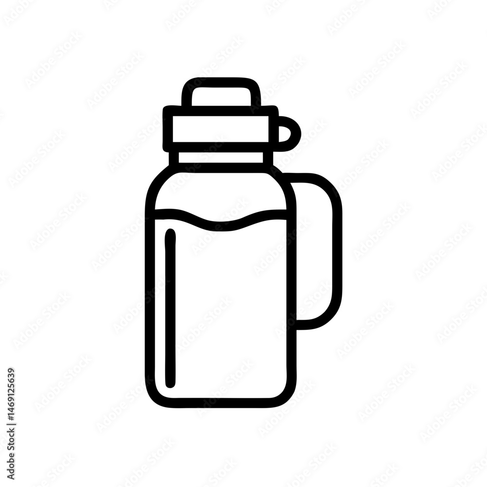 Water Thermos Flask Icon Design Water Thermos Flask Icon Design