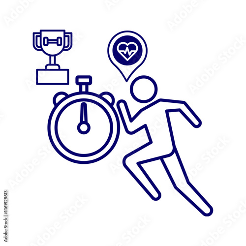 vector illustration image of a running character