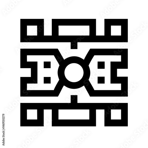 Aztec Wall Symbol Icon Design