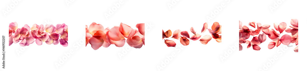 custom made wallpaper toronto digitalAssorted floral petal frames on black, cut out transparent