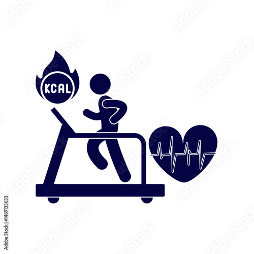 Vector illustration of a character doing cardio exercise