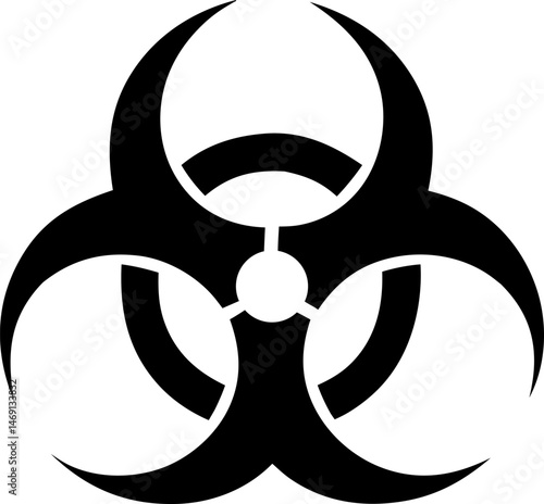 Biohazard, minimalist illustration of biohazard symbol