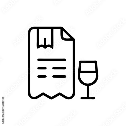 Alcohol Order Receipt Icon Design
