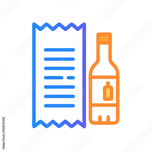 Alcohol Order Receipt Icon Design