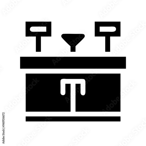 Hotel Bar Reception Icon Design