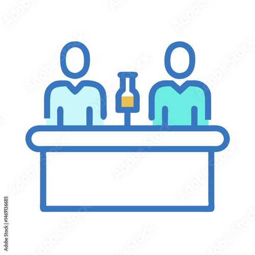 Hotel Bar Reception Icon Design