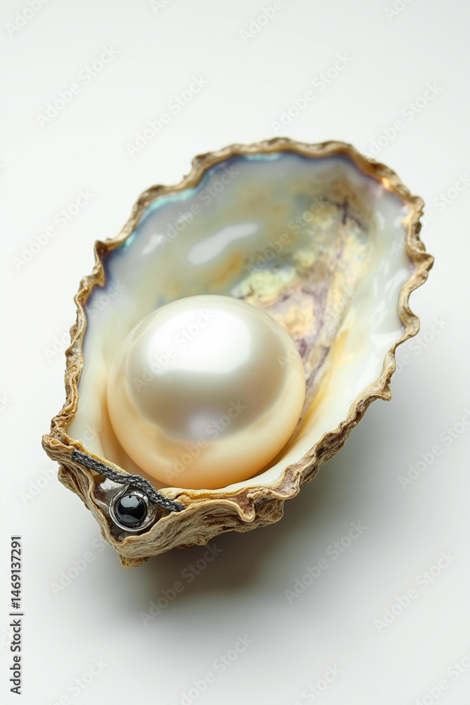 Oyster with huge pearl, fascinating beauty of nature Oyster with huge pearl, fascinating beauty of nature
